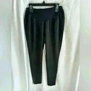 Rachel Zoe Maternity Leggings Black with Ankle Zipper Detail Size S